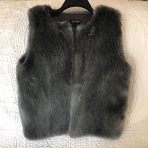 TopShop faux fur vest